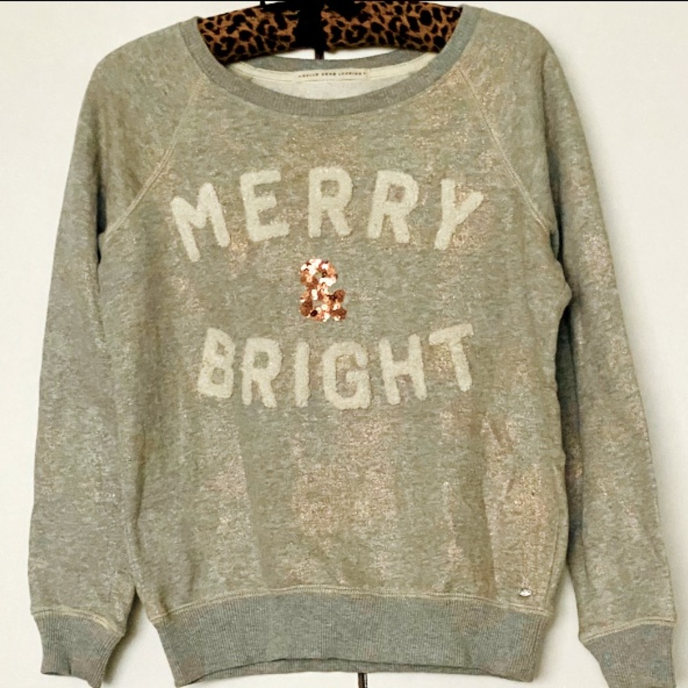 Women’s American Eagle ‘MERRY & BRIGHT’ Sweatshirt